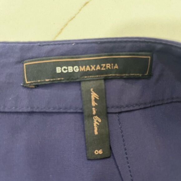 BCBGMaxAzria Blue Wrap Skirt Casual - Picture 2 of 6